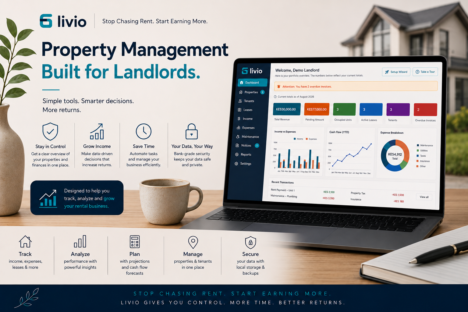 Livio portal dashboard